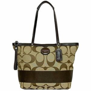 EUC Coach Brown and Tan Tote Bag